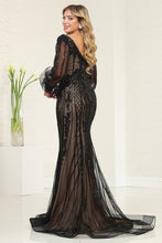 Load image into Gallery viewer, LA Merchandise LA8125 Sequin V-Neck Red Carpet Wholesale Long Gown