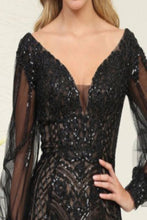 Load image into Gallery viewer, LA Merchandise LA8125 Sequin V-Neck Red Carpet Wholesale Long Gown