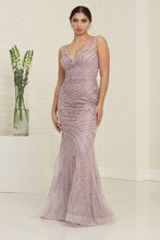 Load image into Gallery viewer, LA Merchandise LA8130 Floral and Linear Beaded Wholesale Prom Dress