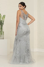 Load image into Gallery viewer, LA Merchandise LA8130 Floral and Linear Beaded Wholesale Prom Dress