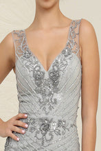 Load image into Gallery viewer, LA Merchandise LA8130 Floral and Linear Beaded Wholesale Prom Dress