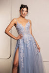 Load image into Gallery viewer, Wholesale Formal Dress Spaghetti Strap Glitter Formal Gown By LA8137