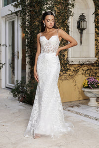 Wholesale Bridal Dress Sweetheart Mermaid Sequin Gown By LA8138