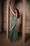 Load image into Gallery viewer, Wholesale Long Prom Dress Sweetheart Mermaid Sequin Gown By LA8138 - SAGE - Dress LA Merchandise