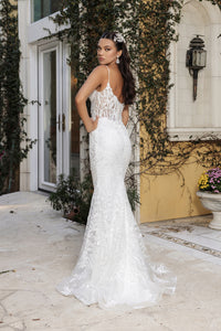 Wholesale Bridal Dress Sweetheart Mermaid Sequin Gown By LA8138