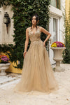 Load image into Gallery viewer, Wholesale Long Gala Dress V-Neck Sequin A-Line Formal Gown By LA8143