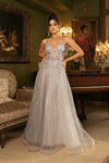 Load image into Gallery viewer, Wholesale Long Gala Dress V-Neck Sequin A-Line Formal Gown By LA8143
