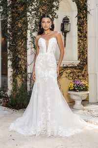 Wholesale Engagement Dress Strapless Mermaid Bridal Gown By LA8145