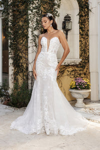 Wholesale Engagement Dress Strapless Mermaid Bridal Gown By LA8145