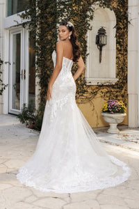 Wholesale Engagement Dress Strapless Mermaid Bridal Gown By LA8145