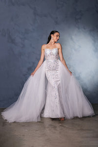 Wholesale Wedding Dress Sleeveless Beaded Bridal Gown By LA8146