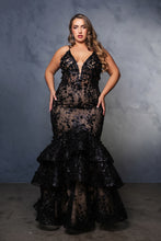 Load image into Gallery viewer, Wholesale Formal Dress Plunging V-Neck Beaded Prom Gown By LA8148