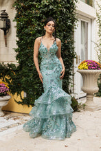 Load image into Gallery viewer, Wholesale Formal Dress Plunging V-Neck Beaded Prom Gown By LA8148