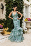 Load image into Gallery viewer, Wholesale Formal Dress Plunging V-Neck Beaded Prom Gown By LA8148 - - Dress LA Merchandise