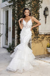 Load image into Gallery viewer, Wholesale Wedding Dress Plunging V-Neck Sequin Bridal Gown By LA8148