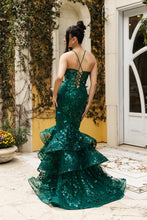 Load image into Gallery viewer, Wholesale Formal Dress Plunging V-Neck Beaded Prom Gown By LA8148