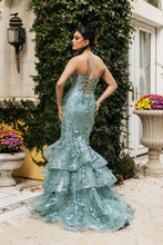 Load image into Gallery viewer, Wholesale Formal Dress Plunging V-Neck Beaded Prom Gown By LA8148
