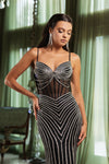 Load image into Gallery viewer, Wholesale Prom Dress V-Neck Sleeveless Sheath Evening Gown By LA8151