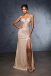 Load image into Gallery viewer, Wholesale Prom Dress V-Neck Sleeveless Sheath Evening Gown By LA8151