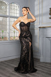 Load image into Gallery viewer, Wholesale Red Carpet Dress Strapless Rhinestone Gala Gown By LA8153