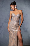 Load image into Gallery viewer, Wholesale Red Carpet Dress Strapless Rhinestone Gala Gown By LA8153