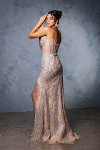 Wholesale Red Carpet Dress Strapless Rhinestone Gala Gown By LA8153