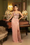 Load image into Gallery viewer, Wholesale Red Carpet Dress Strapless Rhinestone Gala Gown By LA8153