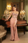 Load image into Gallery viewer, Wholesale Red Carpet Dress Strapless Rhinestone Gala Gown By LA8153