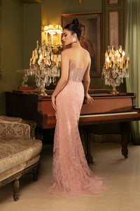 Wholesale Red Carpet Dress Strapless Rhinestone Gala Gown By LA8153