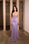 Load image into Gallery viewer, Wholesale Evening Dress Strapless Sequin Mesh Prom Gown By LA8155