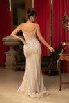Load image into Gallery viewer, Wholesale Prom Dress Sweetheart High Slit Sheath Gala Gown By LA8156