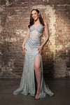 Load image into Gallery viewer, Wholesale Prom Dress Sweetheart High Slit Sheath Gala Gown By LA8156