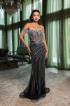 Load image into Gallery viewer, Wholesale Formal Dress Off The Shoulder Sheath Prom Gown By LA8162