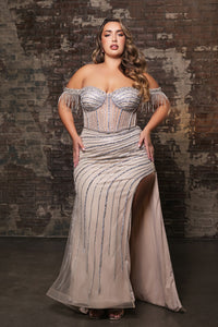 Wholesale Formal Dress Off The Shoulder Sheath Prom Gown By LA8162