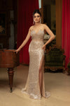 Load image into Gallery viewer, Wholesale Long Gala Dress Strapless Beaded Evening Gown By LA8163