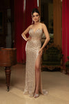 Load image into Gallery viewer, Wholesale Long Gala Dress Strapless Beaded Evening Gown By LA8163