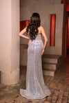 Load image into Gallery viewer, Wholesale Long Gala Dress Strapless Beaded Evening Gown By LA8163