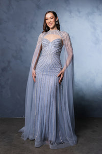 Wholesale Red Carpet Dress Sleeveless Mid Open Back Gown By LA8164