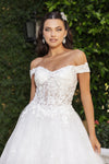 Load image into Gallery viewer, Wholesale Long Wedding Dress Off The Shoulder A-Line Gown By LA8166