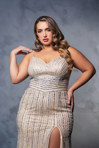 Wholesale Red Carpet Dress Sweetheart Beaded Sheath Gown By LA8169