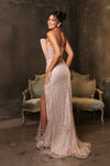Load image into Gallery viewer, Wholesale Long Evening Dress Strapless High Slit Prom Gown By LA8172
