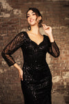 Load image into Gallery viewer, Wholesale Mother Of The Bride Dress 3/4 Sleeves Mesh Gown By LA8174 - - Dress LA Merchandise