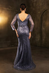 Load image into Gallery viewer, Wholesale Mother Of The Bride Dress 3/4 Sleeves Mesh Gown By LA8174 - - Dress LA Merchandise