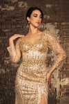 Load image into Gallery viewer, Wholesale Mother Of The Bride Dress 3/4 Sleeves Mesh Gown By LA8174 - - Dress LA Merchandise