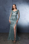 Load image into Gallery viewer, Wholesale Mother Of The Bride Dress 3/4 Sleeves Mesh Gown By LA8174 - - Dress LA Merchandise
