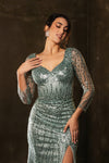 Load image into Gallery viewer, Wholesale Mother Of The Bride Dress 3/4 Sleeves Mesh Gown By LA8174 - - Dress LA Merchandise