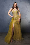Load image into Gallery viewer, Wholesale Red Carpet Dress Side Drape A-Line Long Gala Gown By LA8178 - KIWI - Dress LA Merchandise