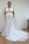 Load image into Gallery viewer, Wholesale Engagement Dress V-Neck Mermaid Sequin Bridal Gown By LA8181 - - Dress LA Merchandise