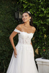 Load image into Gallery viewer, Wholesale Long Bridal Dress Off The Shoulder A-Line Gown By LA8182