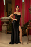 Load image into Gallery viewer, Wholesale Evening Dress Sleeveless Ruched High Slit Gown By LA8183 - - Dress LA Merchandise